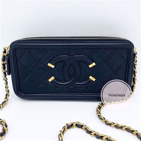 chanel filigree wallet on chain